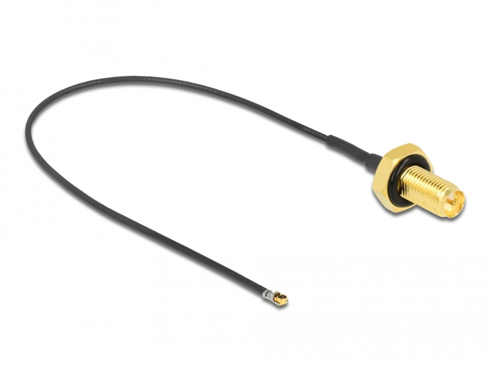 Delock Antennenkabel - RP-SMA (W) Bulkhead zu MHF 4L LK (M)