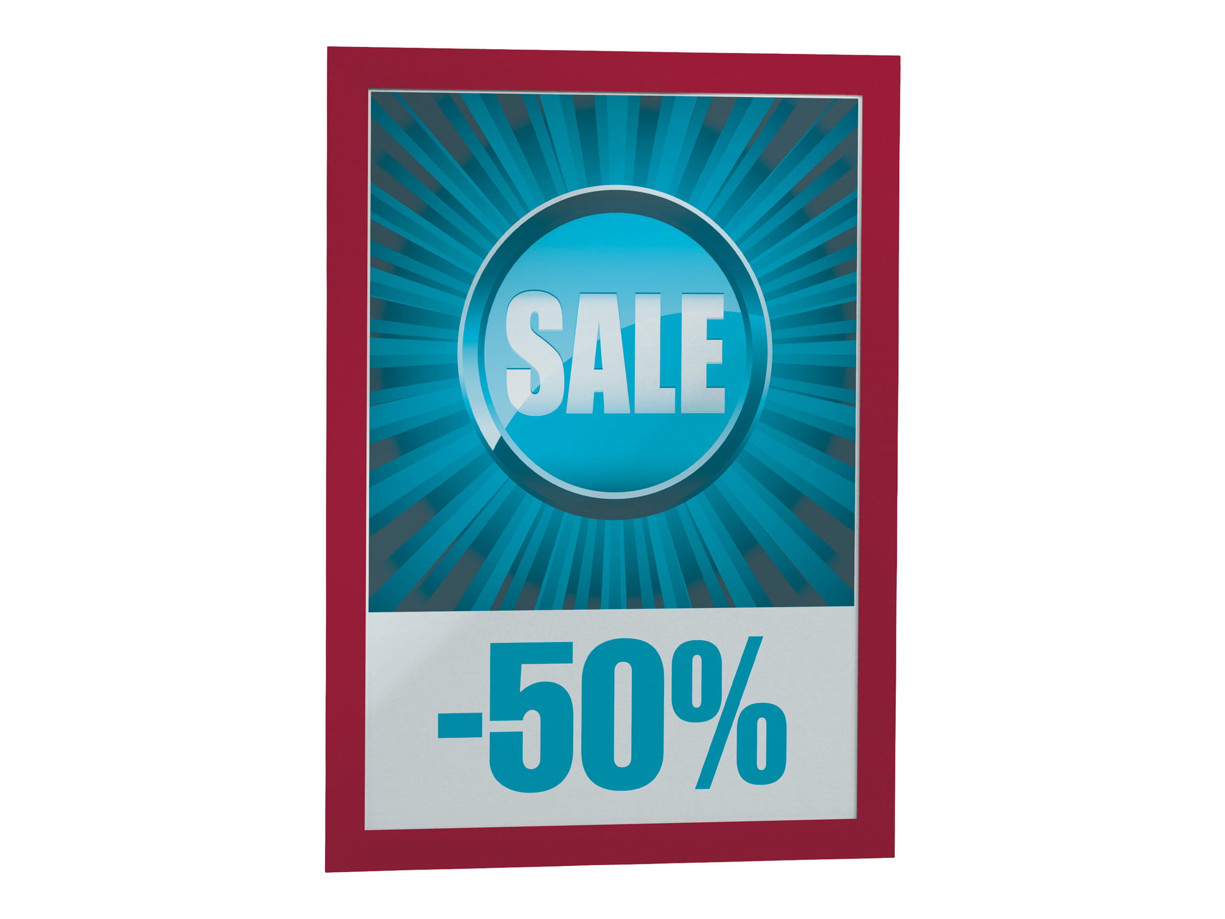 Durable DURAFRAME MAGNETIC - Dokumentenhalterung - für A4 - magnetisch - Rot (Packung mit 5)