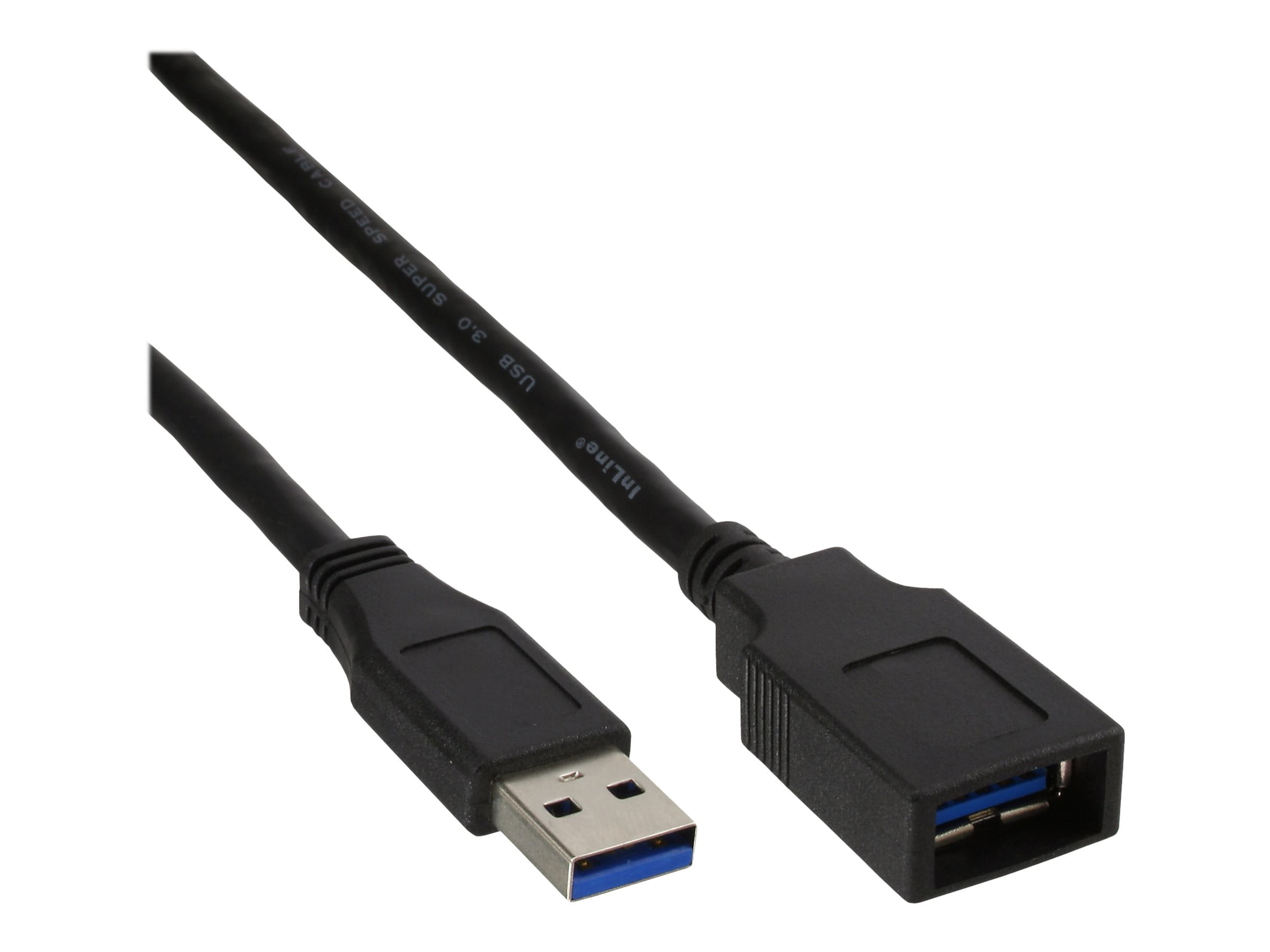 InLine 80er B-Pack USB 3.2 Kabel Verlängerung - A Stecker / Buchse - schwarz 1m