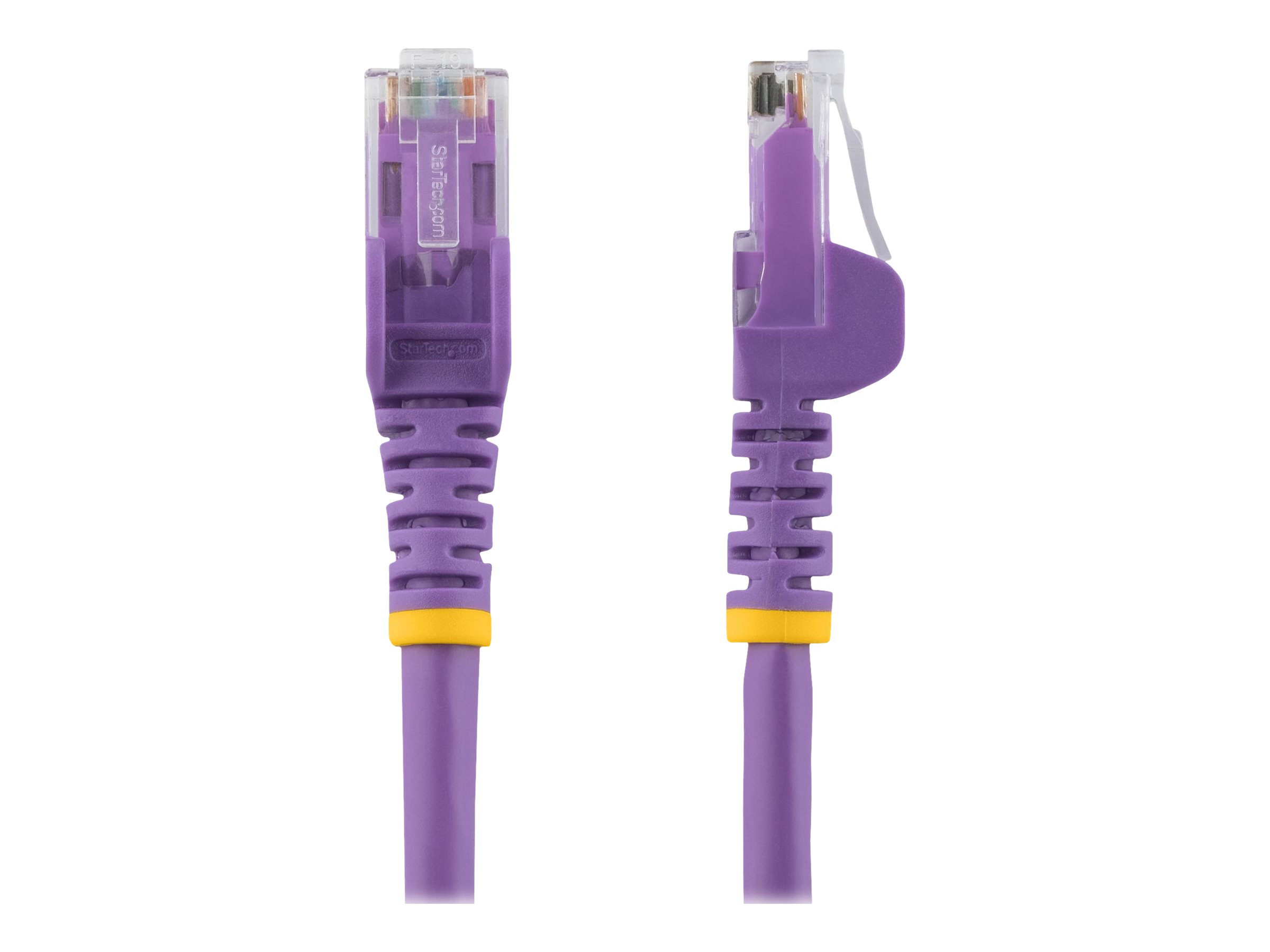 StarTech.com 1m CAT6 Ethernet Cable, 10 Gigabit Snagless RJ45 650MHz 100W PoE Patch Cord, CAT 6 10GbE UTP Network Cable w/Strain Relief, Purple, Wiring is UL Certified/TIA - Category 6 - 24AWG (N6PATC1MPL)