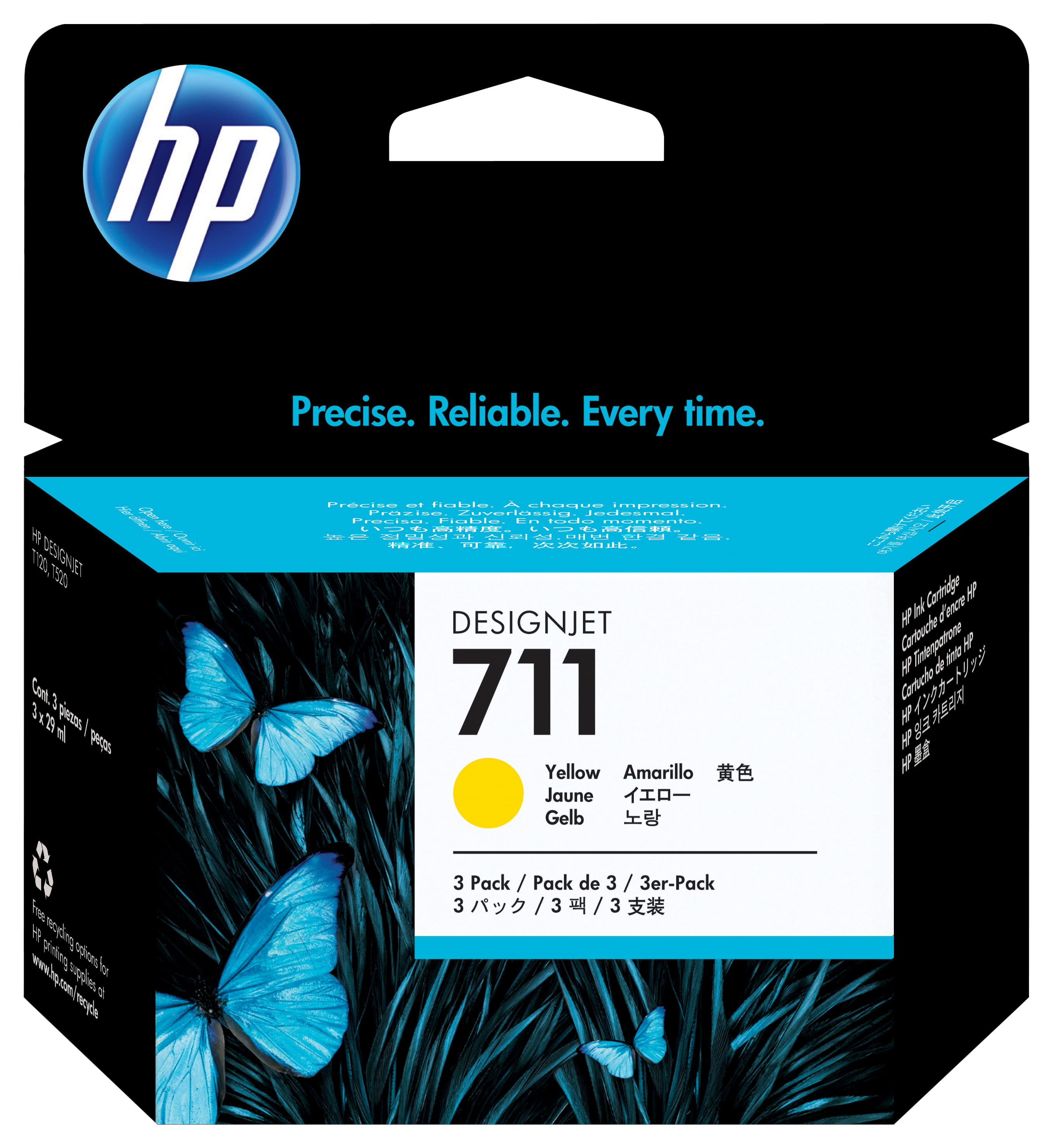 HP 711 - 3er-Pack - 29 ml - Gelb - original - DesignJet
