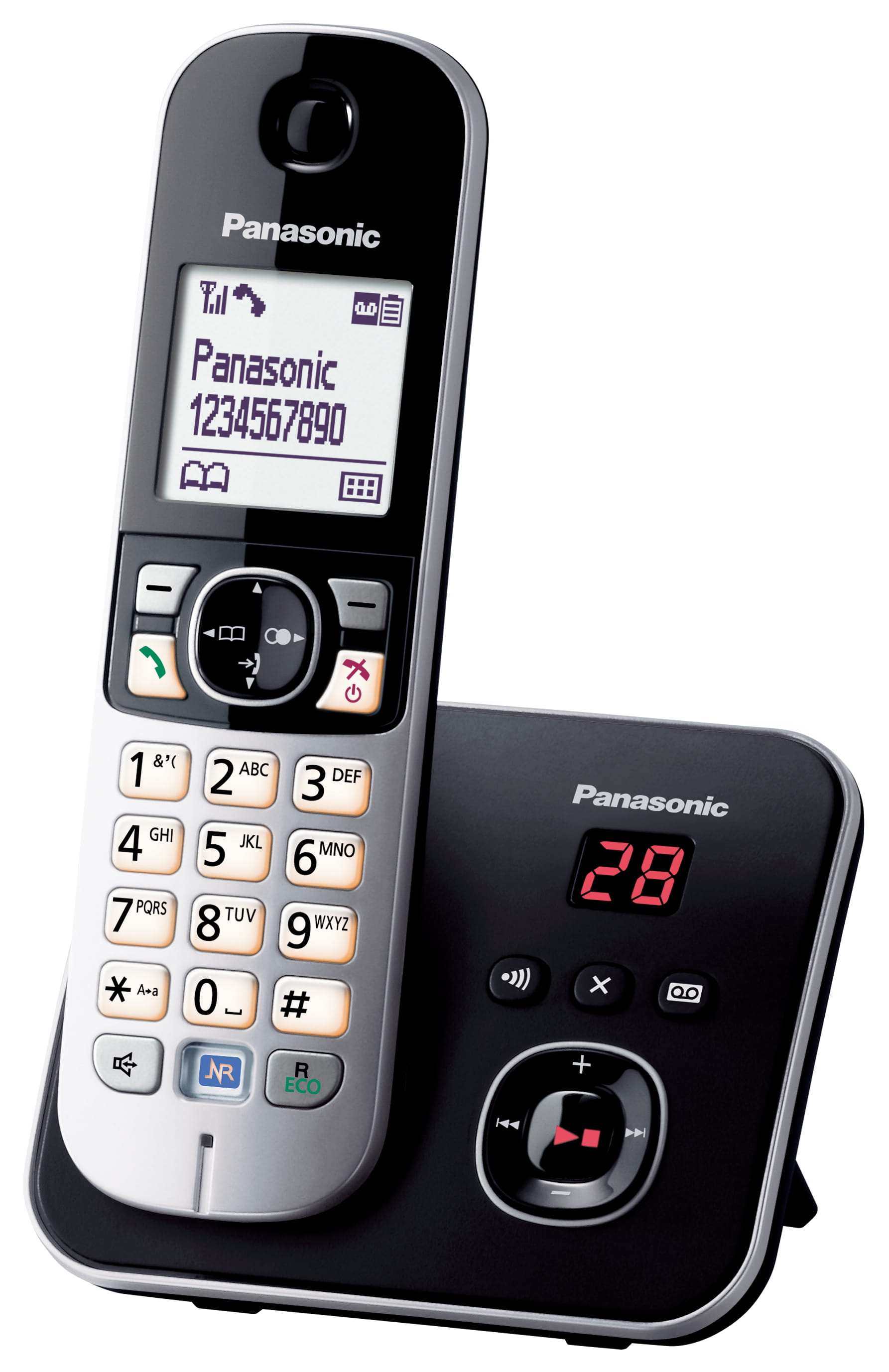 Panasonic KX-TG6821 - Schnurlostelefon - Anrufbeantworter mit Rufnummernanzeige