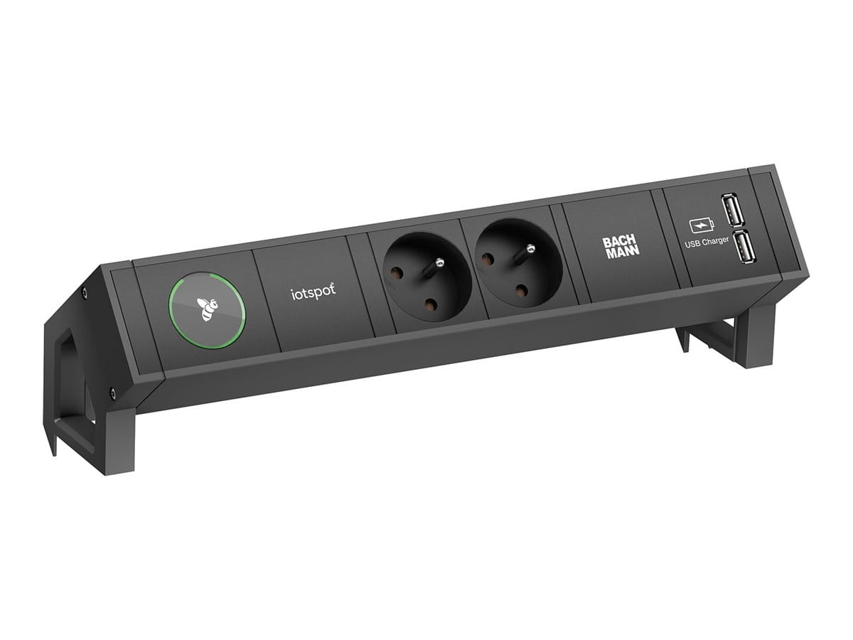 Bachmann DESK 2 - Steckdosenleiste - AC - Eingabe, Eingang GST18 - Ausgangsanschlüsse: 2 (Strom UTE, 2 x USB)