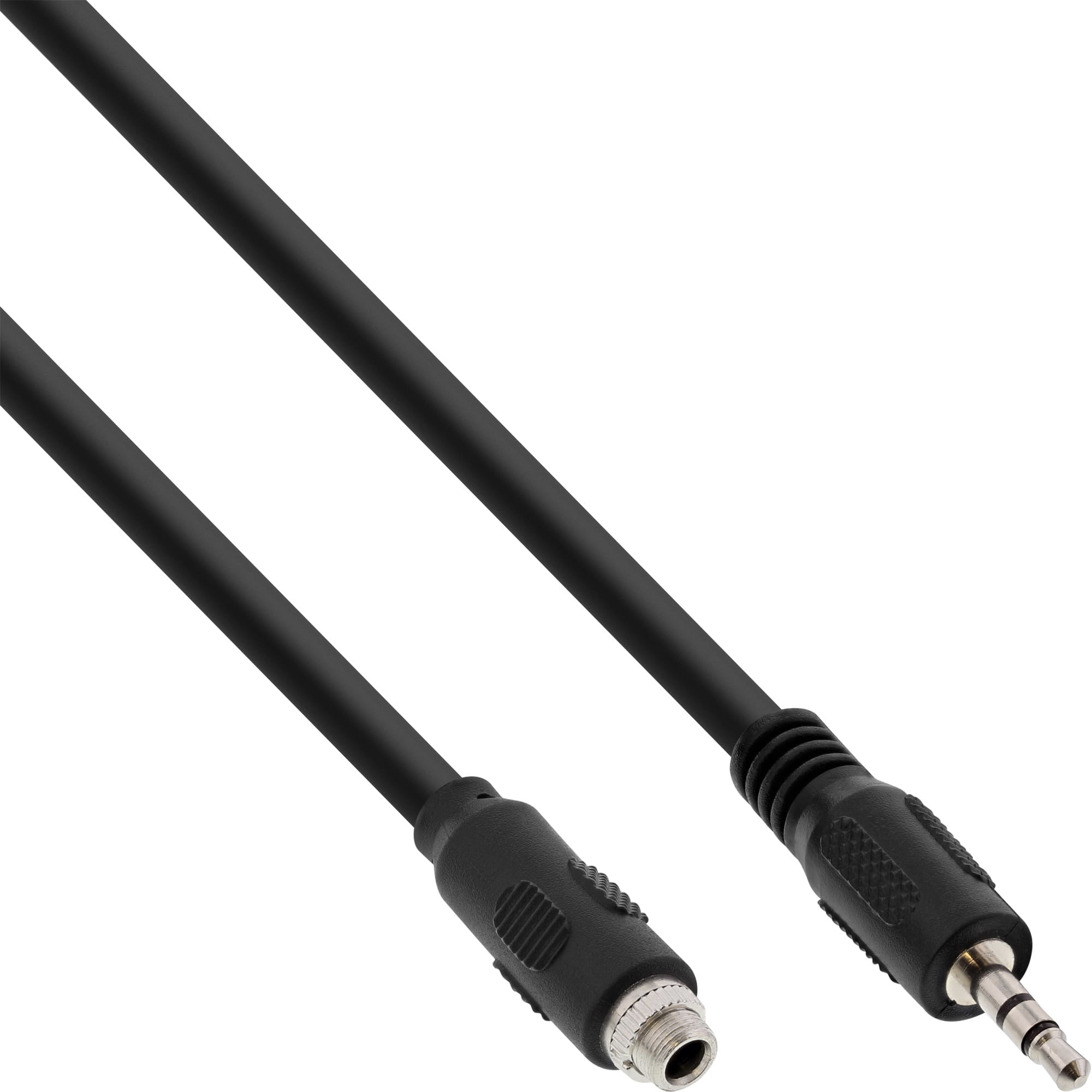 InLine Audio Adapterkabel - 3,5mm Stereo Stecker/Einbaubuchse mit Gewinde - 0,6m