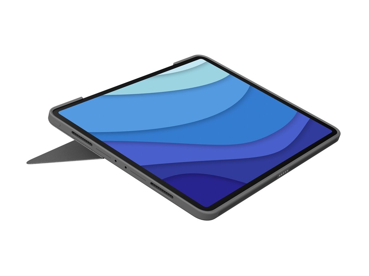 Logitech Combo Touch - Tastatur und Foliohülle - mit Trackpad - hinterleuchtet - Apple Smart connector - AZERTY - Französisch - Graphite - für Apple 11-inch iPad Pro (M4)