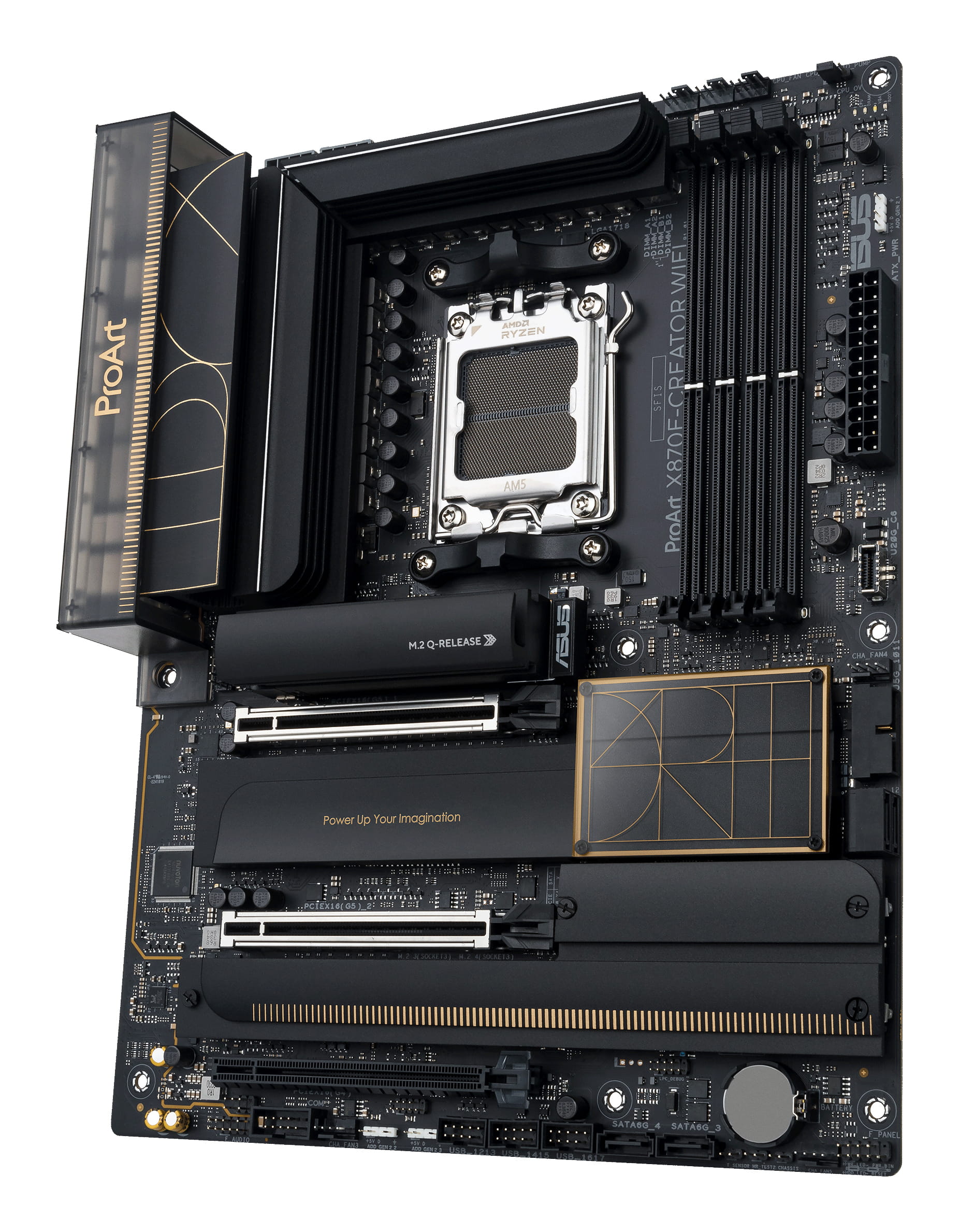 ASUS ProArt X870E-CREATOR WIFI - Motherboard - ATX - Socket AM5 - AMD X870E Chipsatz - USB4, USB-C 3.2 Gen 2x2, USB 3.2 Gen 2, USB 3.2 Gen 1 - Wi-Fi 7, 10 Gigabit LAN, Bluetooth - Onboard-Grafik (CPU erforderlich)