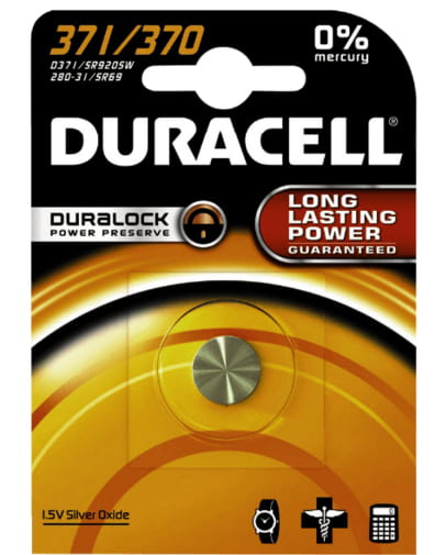 Duracell Watch 371/370 - Batterie SR69 - Silberoxid