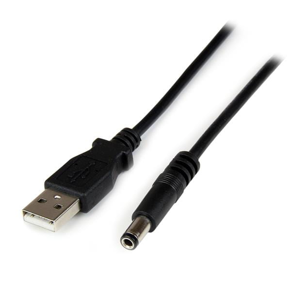 StarTech.com USB 2.0 auf Hohlstecker Typ N Kabel - USB A DC 5V 5,5mm Stecker Stromkabel Stecker 1m - Stromkabel - USB (nur Strom)