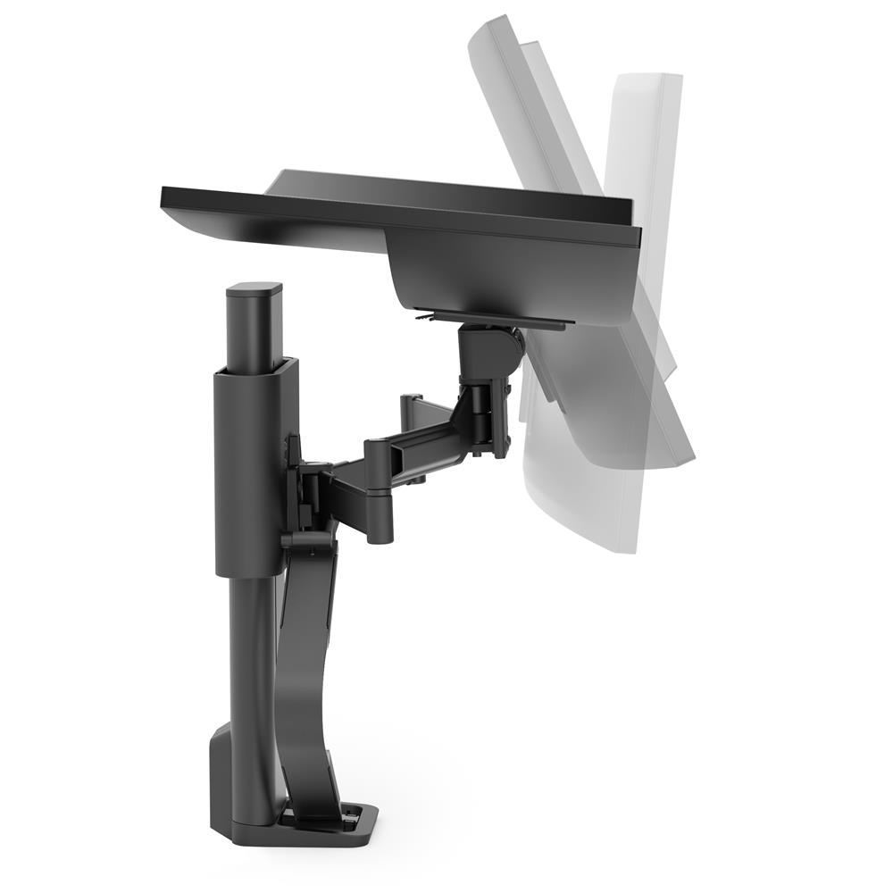 Ergotron TRACE - Befestigungskit (Spannbefestigung für Tisch, Pivot, Basis, VESA-Abstandshalter, Hubsäule, Verlängerungsarm) - Konstante Krafttechnologie - für LCD-Display - mattschwarz - Bildschirmgröße: up to 96.5 cm (up to 38")