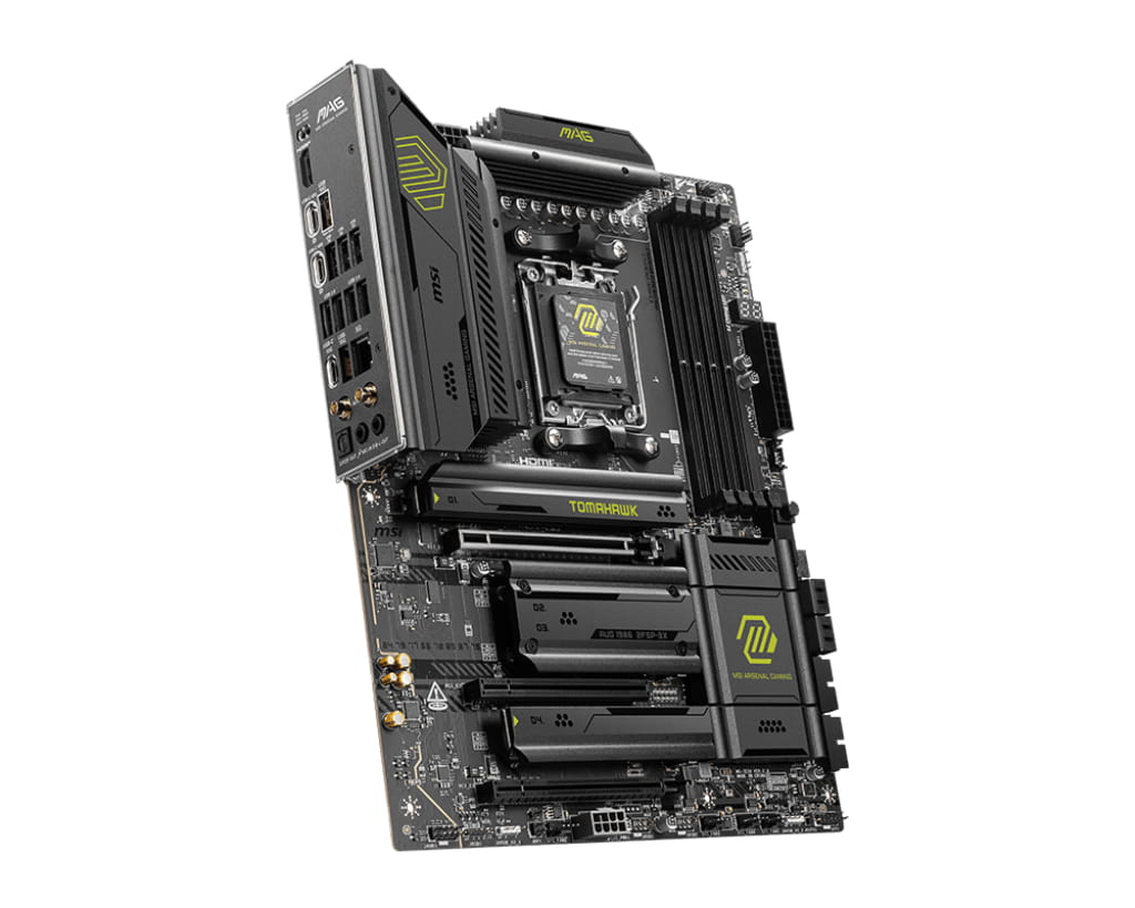 MSI MAG X870E TOMAHAWK WIFI - Motherboard - ATX - Socket AM5 - AMD X870E Chipsatz - USB-C 3.2 Gen 2x2, USB-C 3.2 Gen2, USB 3.2 Gen 2, USB 3.2 Gen 1, USB4 - 5 Gigabit Ethernet, Wi-Fi 7 - Onboard-Grafik (CPU erforderlich)