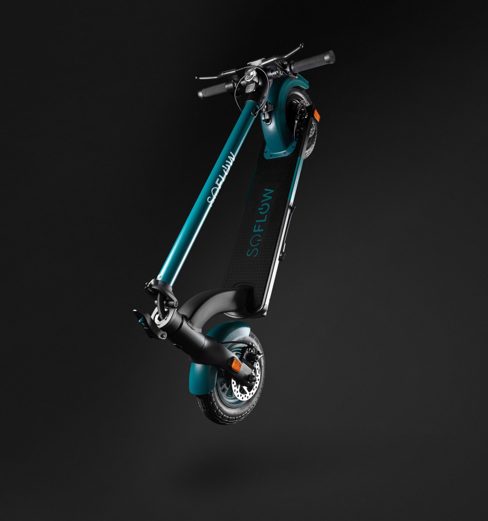 SoFlow SO4 Pro, Klassischer Roller, Schwarz, Türkis, 20 km/h, 120 kg, Unisex, 2 Rad/Räder