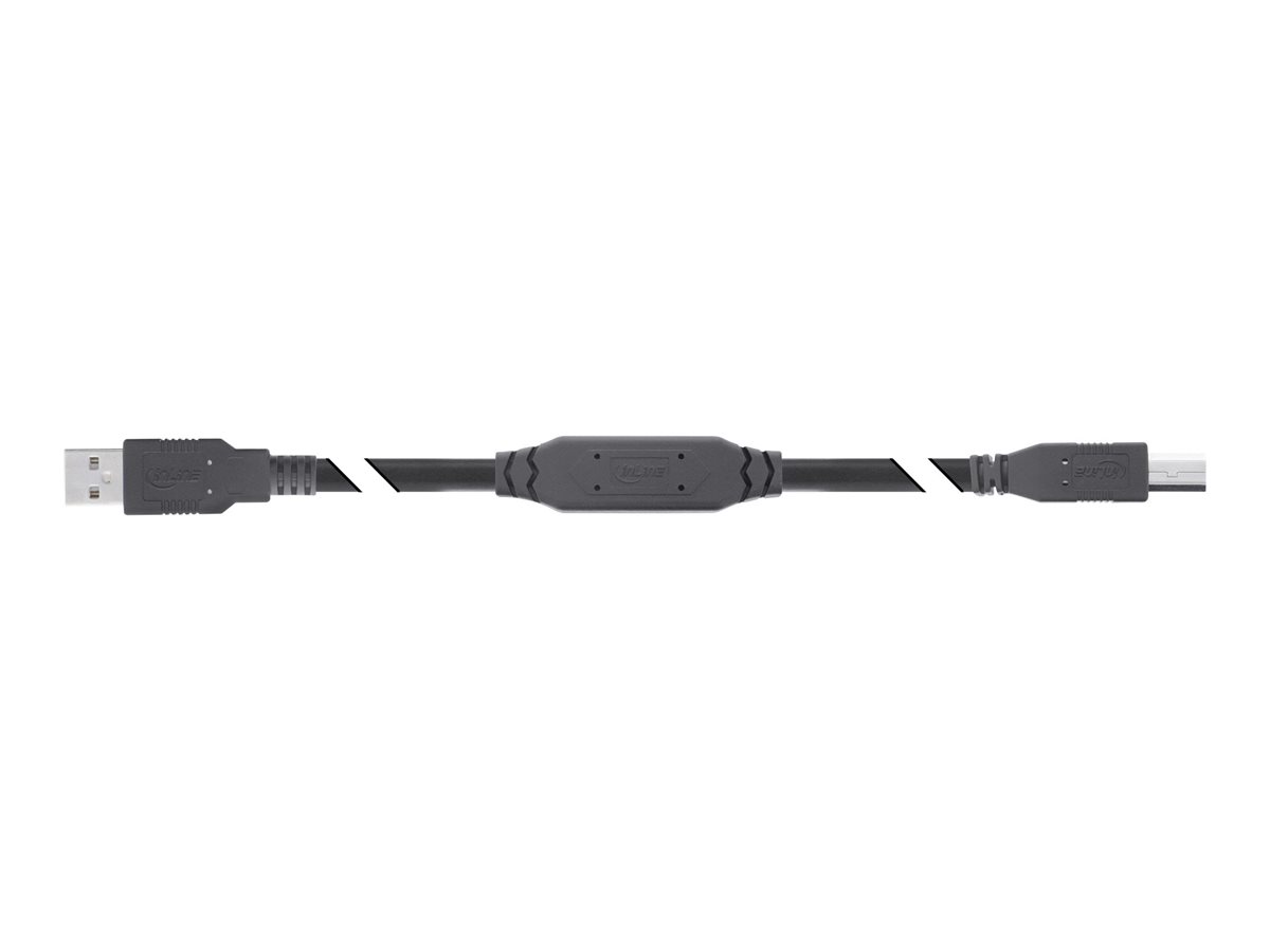 InLine USB 2.0 Aktiv-Kabel - USB-A Stecker zu USB-B Stecker - 7,5m