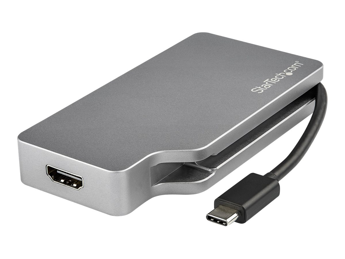 StarTech.com USB C Multiport Video Adapter with HDMI, VGA, Mini DisplayPort or DVI, USB Type C Monitor Adapter to HDMI 2.0 or mDP 1.2 (4K 60Hz)