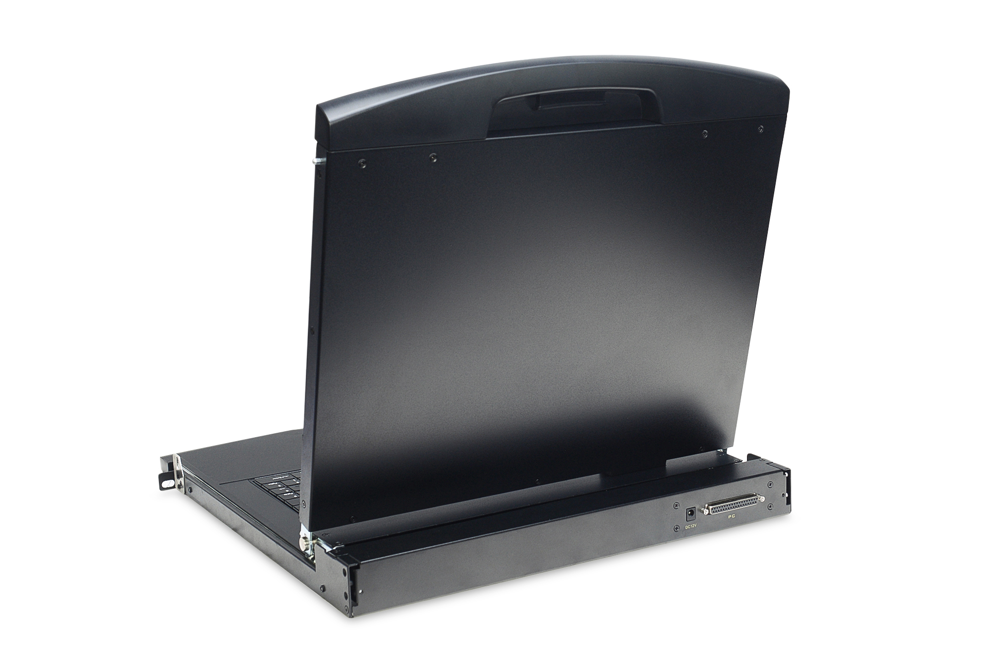 DIGITUS 19" LCD KVM Konsole, 1-Port VGA, schweizer Tastatur