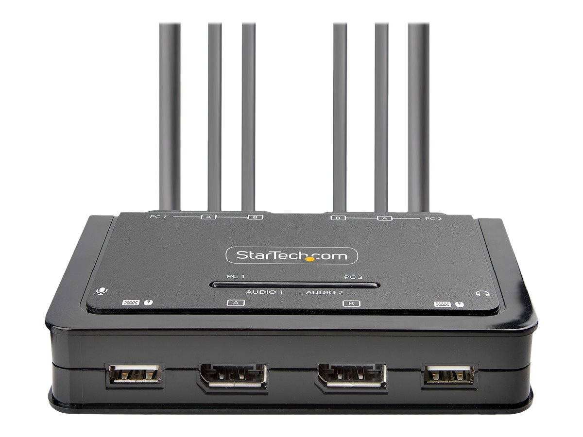StarTech.com 2-Port Dual Monitor KVM Switch DisplayPort