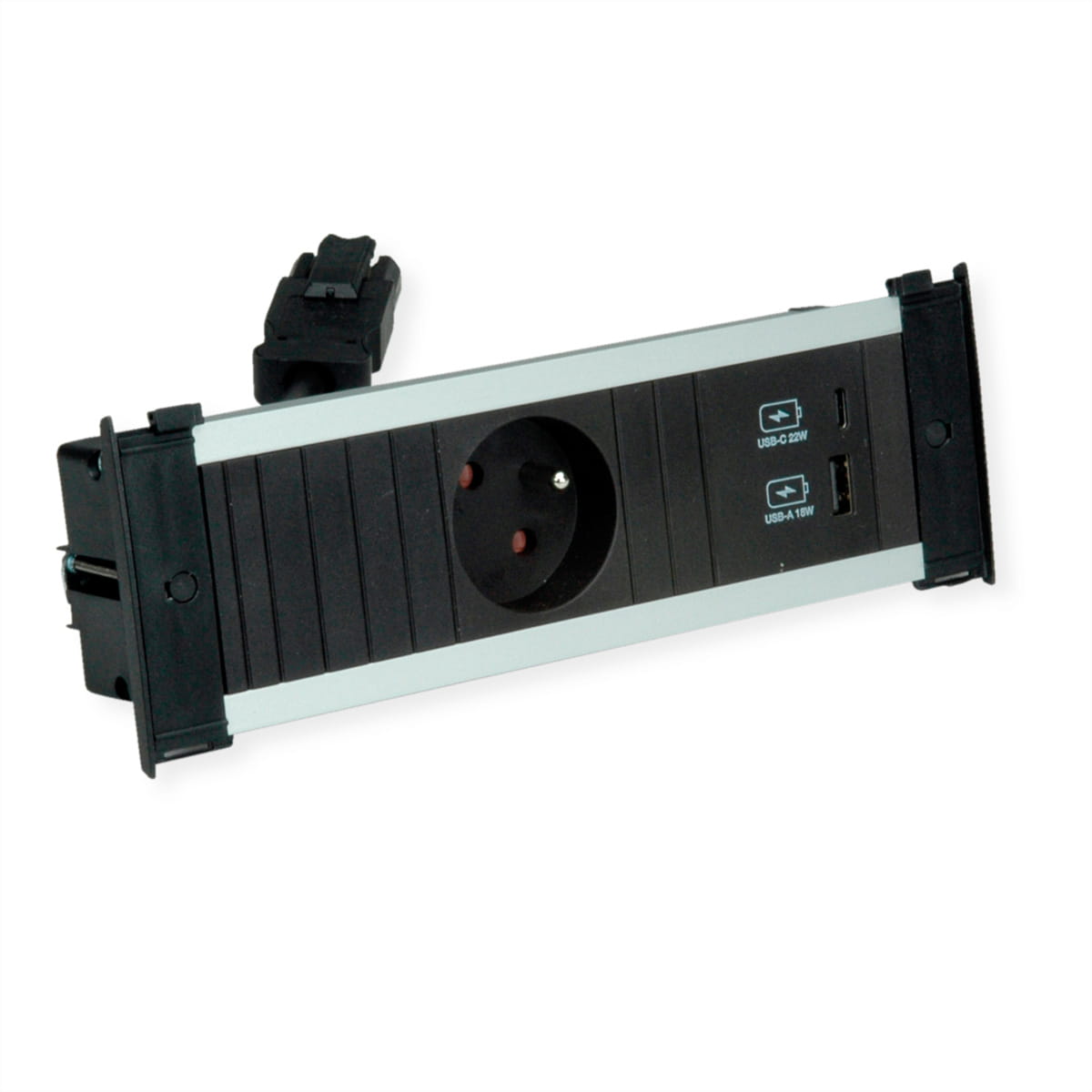 Bachmann KAPSA - Steckdosenleiste - Eingabe, Eingang Typ E - Ausgangsanschlüsse: 3 (Typ E, 24 pin USB-C, USB)