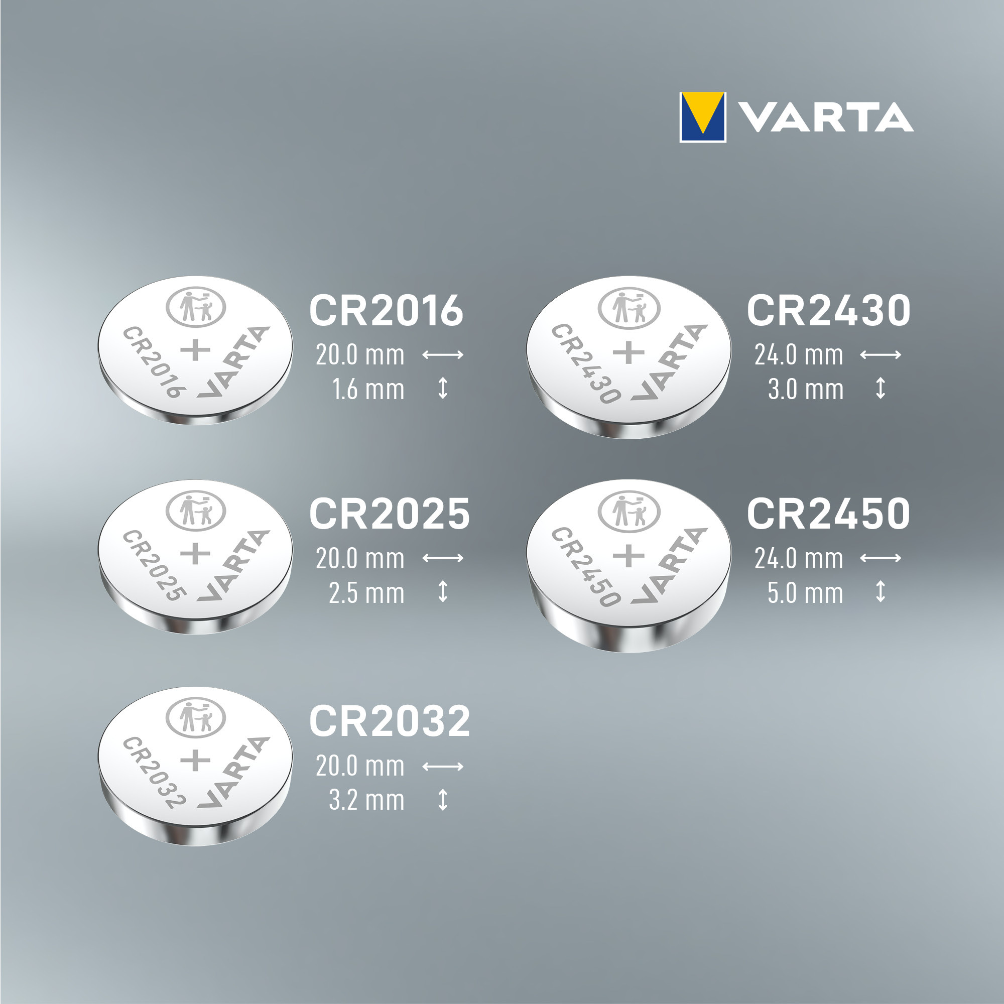Varta Professional - Batterie 5 x CR2016 - Li