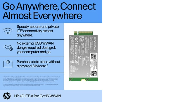 HP  Drahtloses Mobilfunkmodem - 4G LTE Advanced