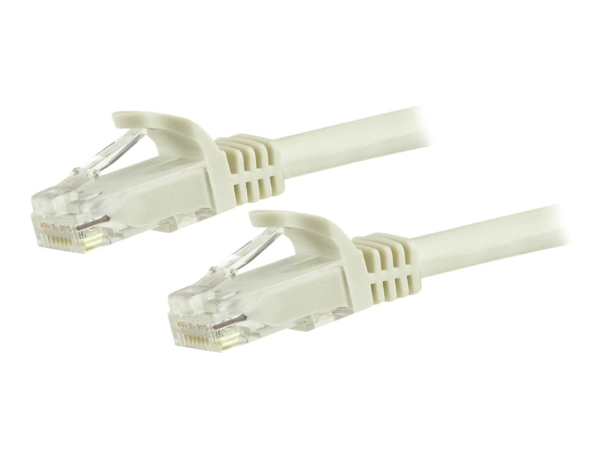StarTech.com 3m CAT6 Ethernet Cable, 10 Gigabit Snagless RJ45 650MHz 100W PoE Patch Cord, CAT 6 10GbE UTP Network Cable w/Strain Relief, White, Wiring is UL Certified/TIA - Category 6 - 24AWG (N6PATC3MWH)