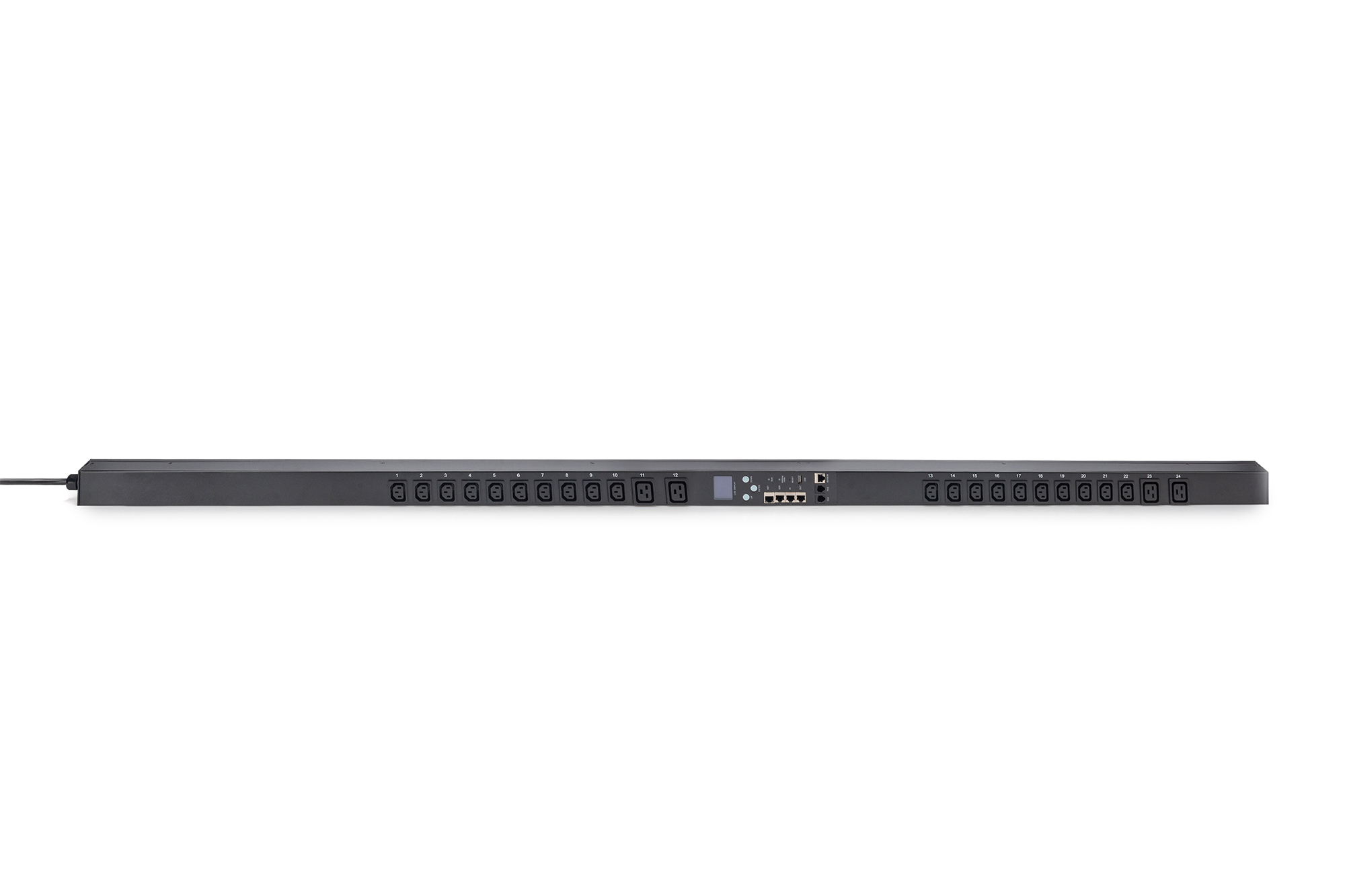 DIGITUS Smart - Steckdosenleiste (Rack - einbaufähig) - Eingangsüberwachung - Wechselstrom 230 V - 3600 VA - 1-phasig - Ethernet 10/100, serial - Eingabe, Eingang IEC 60309 16A - Ausgangsanschlüsse: 24 (4 x IEC 60320 C19, 20 x IEC 60320 C13)