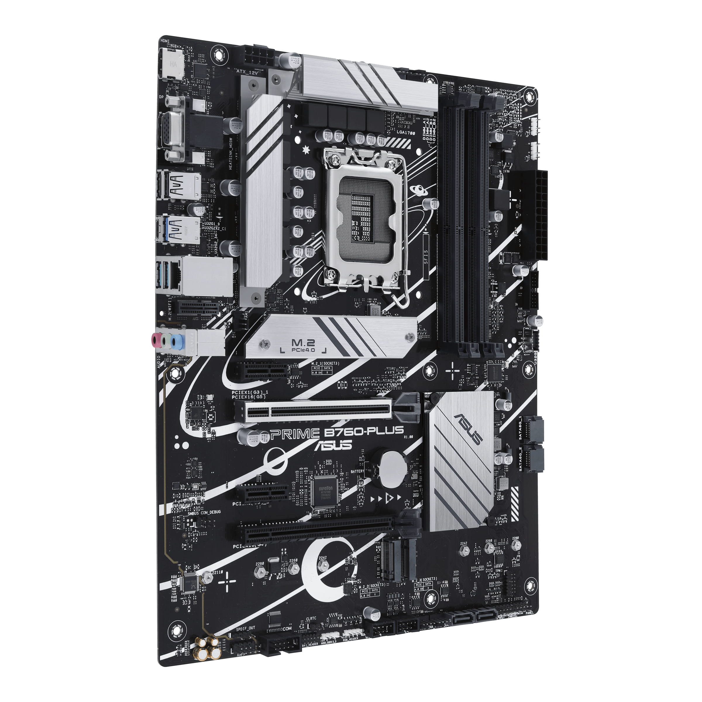 ASUS PRIME B760-PLUS, Intel, LGA 1700, Intel® Celeron®, Intel® Core™ i3, Intel® Core™ i5, Intel® Core™ i7, Intel® Core™ i9,..., LGA 1700, DDR5-SDRAM, 192 GB - Mainboard - Intel Sockel 1700 (Core i) - ASUS PRIME B760-PLUS - Intel