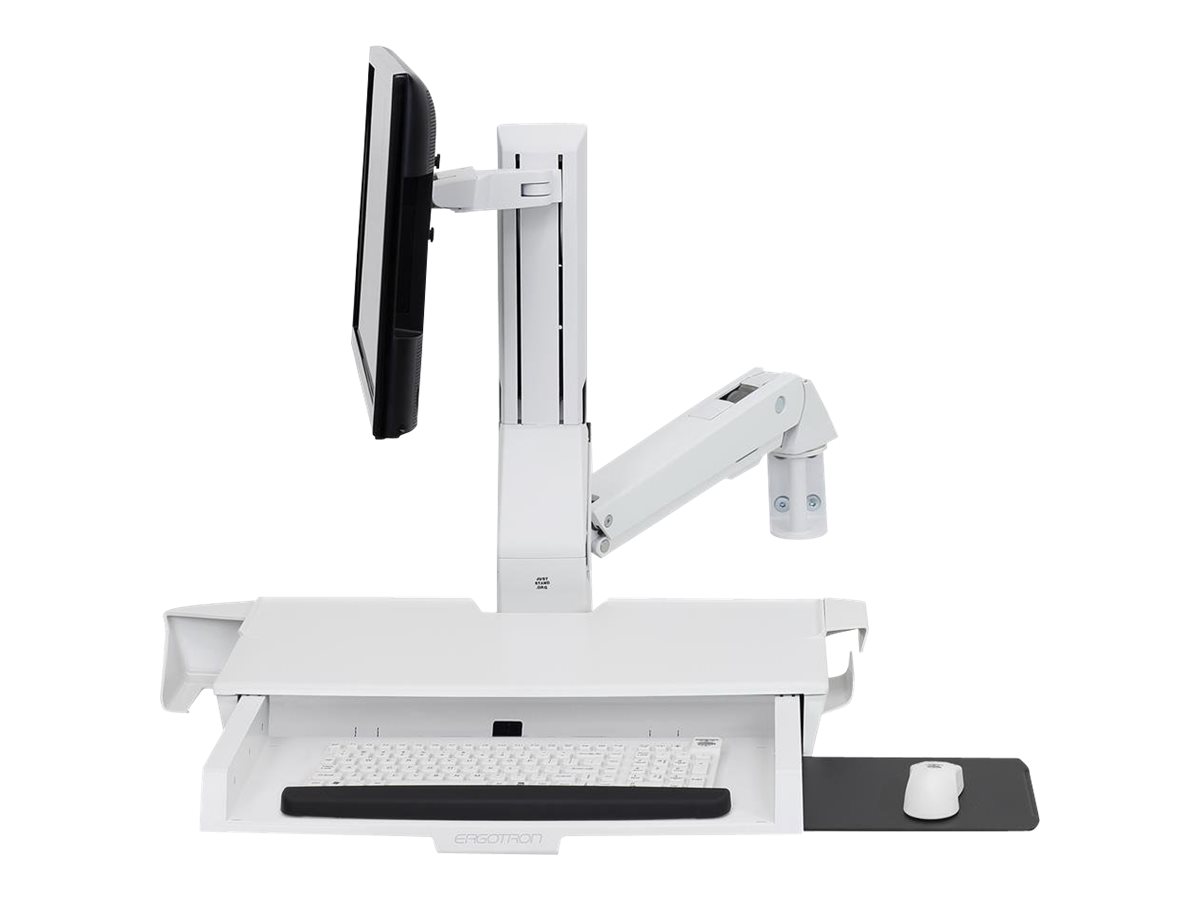 Ergotron Sit-Stand Combo Arm - Befestigungskit (Handgelenkkissen, Wandmontagehalterung, Display-Halterung, Schienenmontage Halterungsset, Mausablage zum Herausziehen, Combo Schwenkarm, Arbeitsfläche mit Tastaturablage, Scanner- und Maushalter) Ergotron Sit-Stand Combo Arm - Befestigungskit (Handgelenkkissen, Wandmontagehalterung, Display-Halterung, Schienenmontage Halterungsset, Mausablage zum Herausziehen, Combo Schwenkarm, Arbeitsfläche mit Tastaturablage, Scanner- und Maushalter)