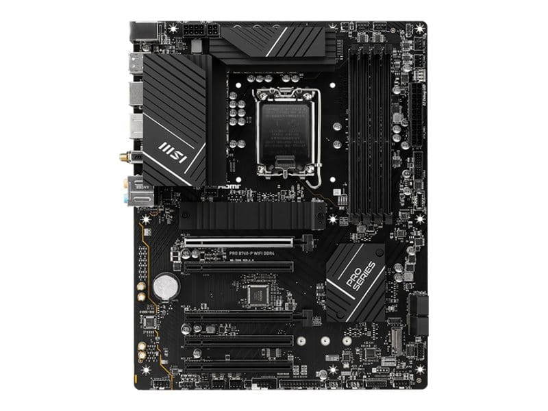 MSI PRO B760-P WIFI DDR4 - Motherboard - ATX - LGA1700 Sockel - B760 Chipsatz - USB 3.2 Gen 2, USB 3.2 Gen 1, USB-C 3.2 Gen2, USB-C 3.2 Gen 1 - 2.5 Gigabit LAN, Wi-Fi 6E, Bluetooth - HD Audio (8-Kanal)