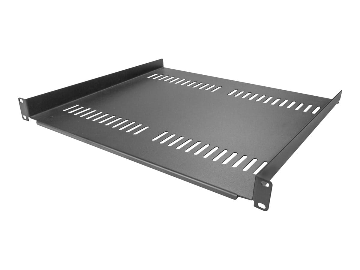 StarTech.com Startech Belüfteter Server Rack Fachboden 1 HE - 40,6 cm Tief - Stahl - Rack - Regal - Schwarz - 1U - 40.6 cm (16")