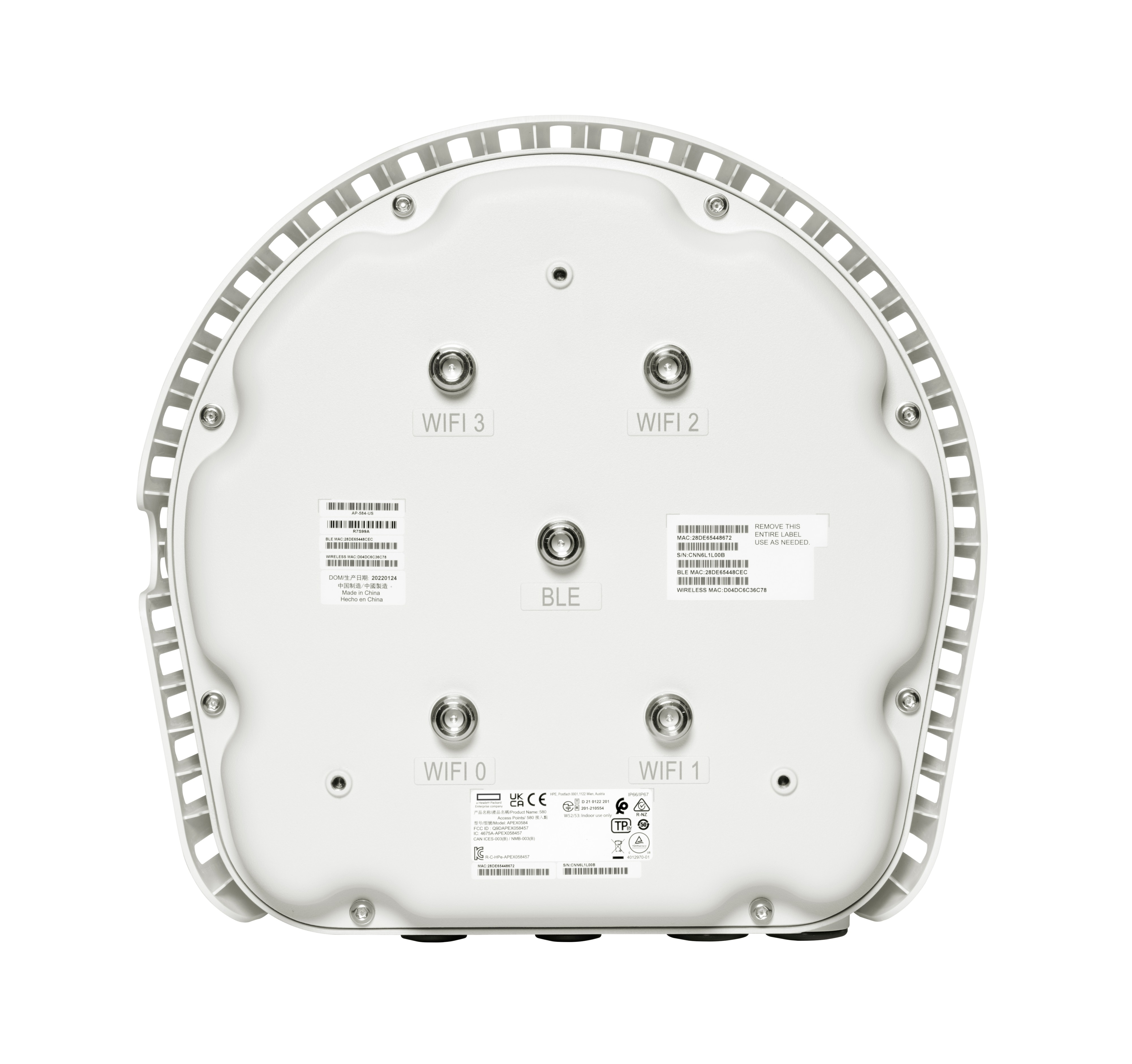 HPE Aruba Networking AP-584 (RW) - Accesspoint - Wi-Fi 6