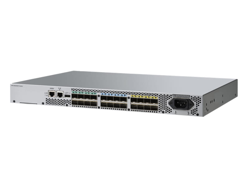 HPE SN3600B 32Gb 24-port/8-port Active Fibre Channel Switch - Switch - managed - 8 x 32Gb Fibre Channel SFP28 + 16 x 32Gb Fibre Channel SFP28 Ports on Demand (POD)