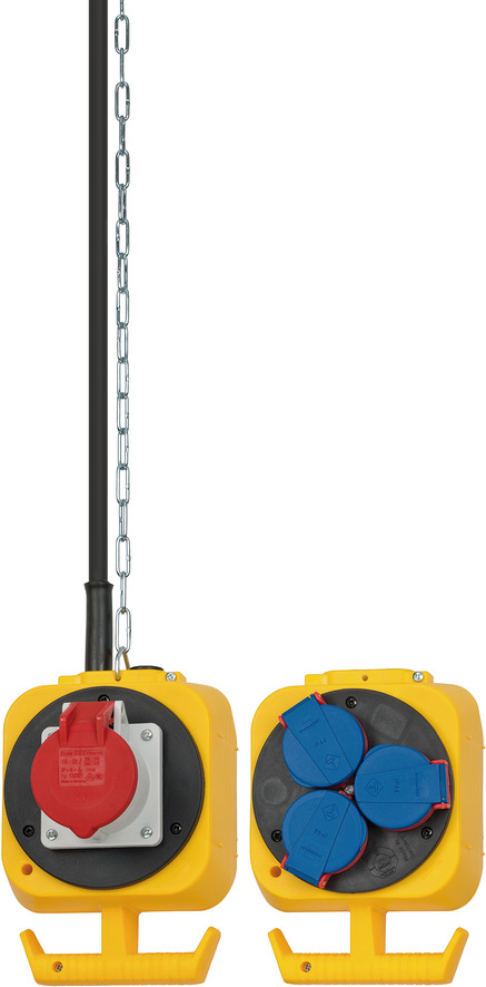 Brennenstuhl 1151960010, Dreiphasig, Neopren, Kunststoff, Schwarz, Blau, Rot, Gelb, 4 AC-Ausgänge, 5 m, 230/400 V