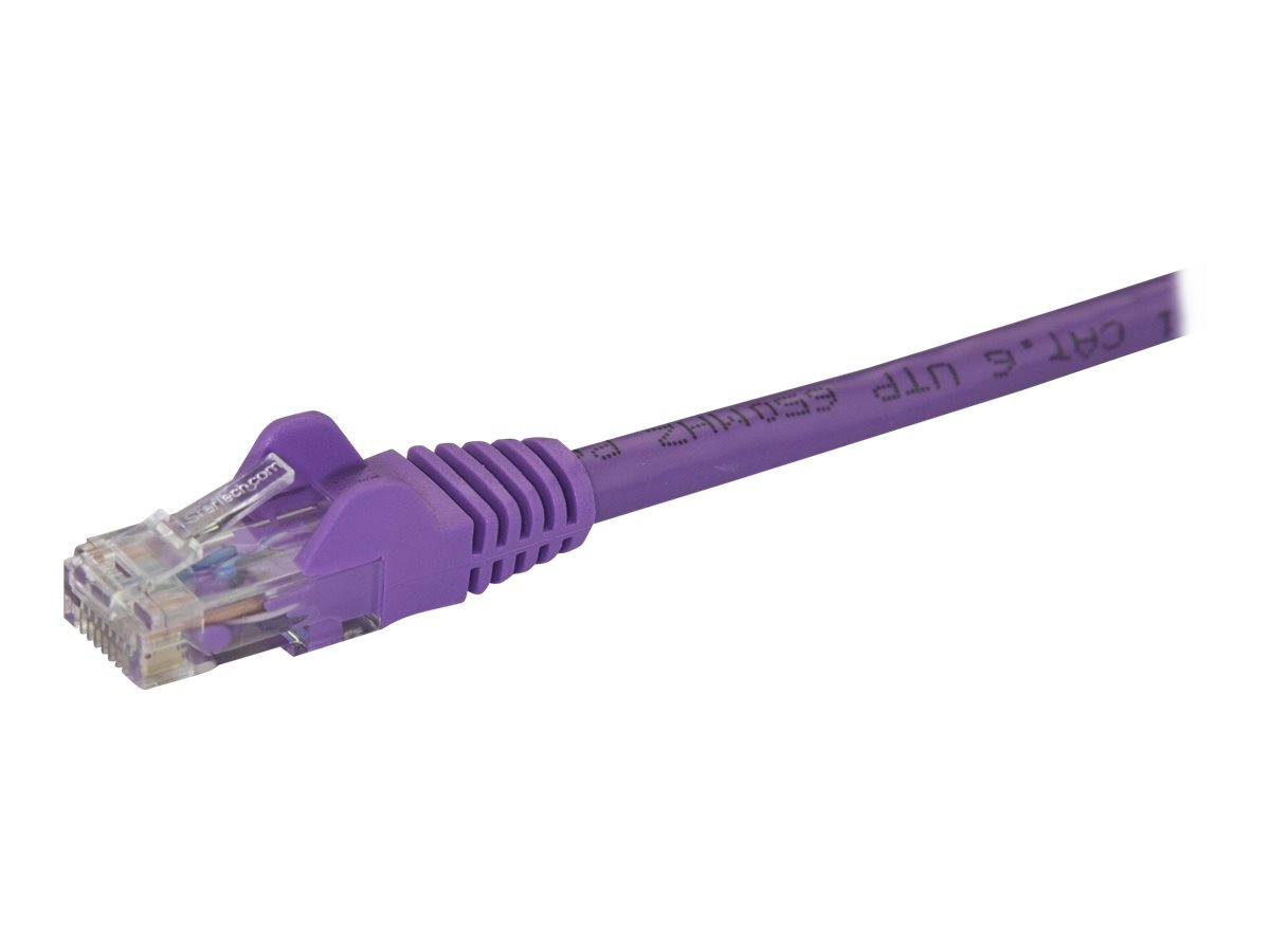 StarTech.com 5m CAT6 Ethernet Cable, 10 Gigabit Snagless RJ45 650MHz 100W PoE Patch Cord, CAT 6 10GbE UTP Network Cable w/Strain Relief, Purple, Wiring is UL Certified/TIA - Category 6 - 24AWG (N6PATC5MPL)