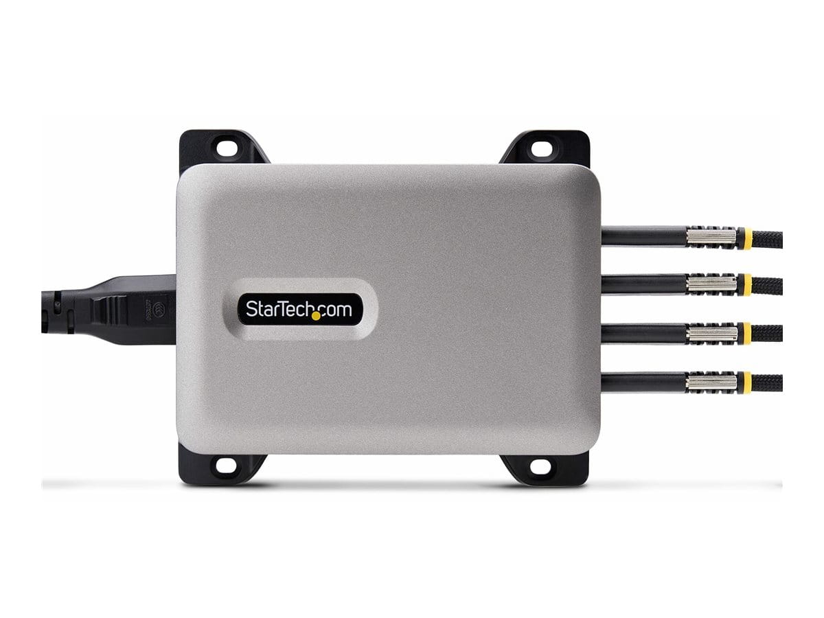 StarTech.com 4-Port USB-C Charger, 240W Total, Single Port 140W EPR - Netzteil - mit Oberflächenmontagehalterung - 240 Watt - 5 A - Power Delivery 3.1 - 4 Ausgabeanschlussstellen (USB-C)