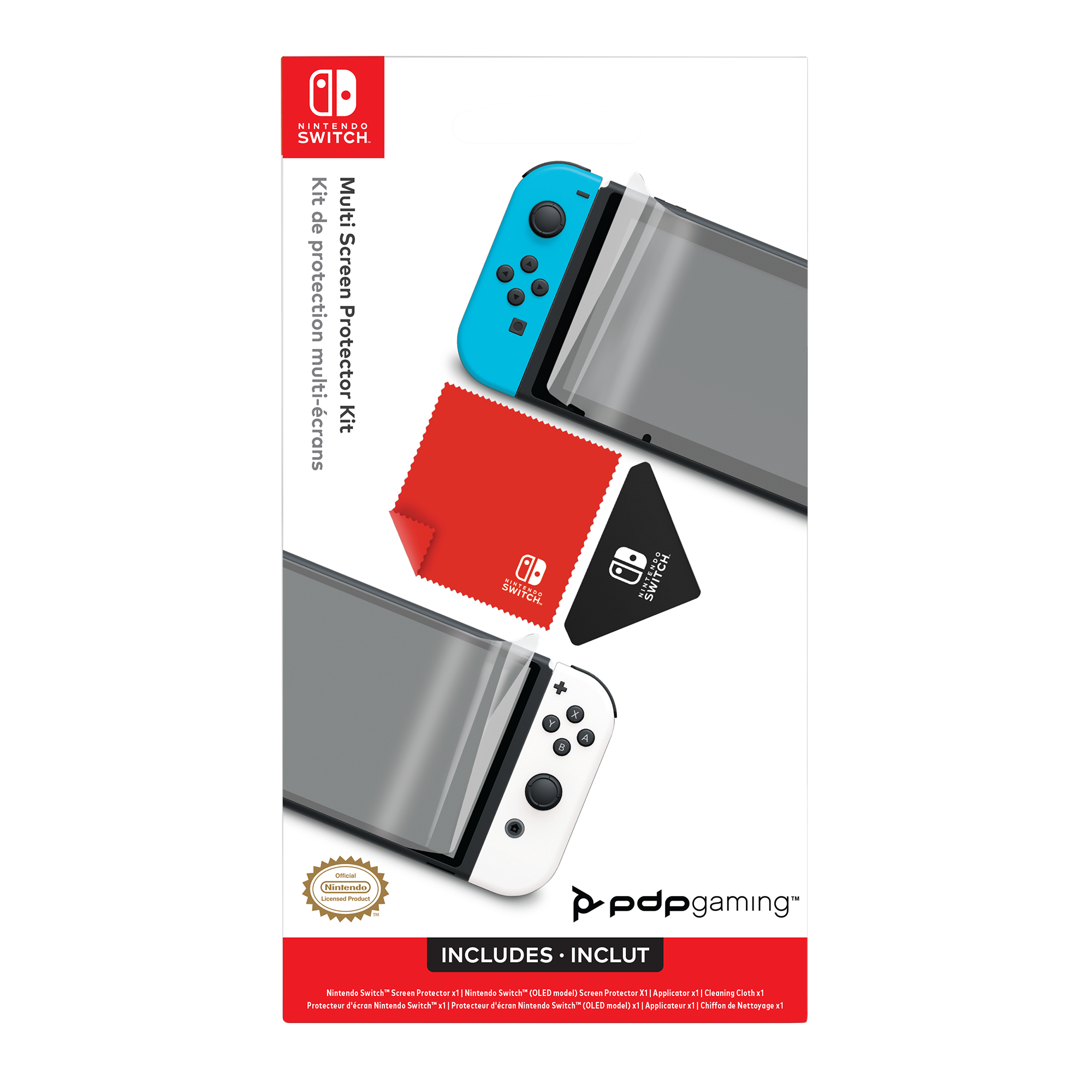 PDP 500-219-EU, Displayschutz, Nintendo Switch, Transparent, Kratzresistent, Splitterfrei, Klare Bildschirmschutzfolie, Nintendo