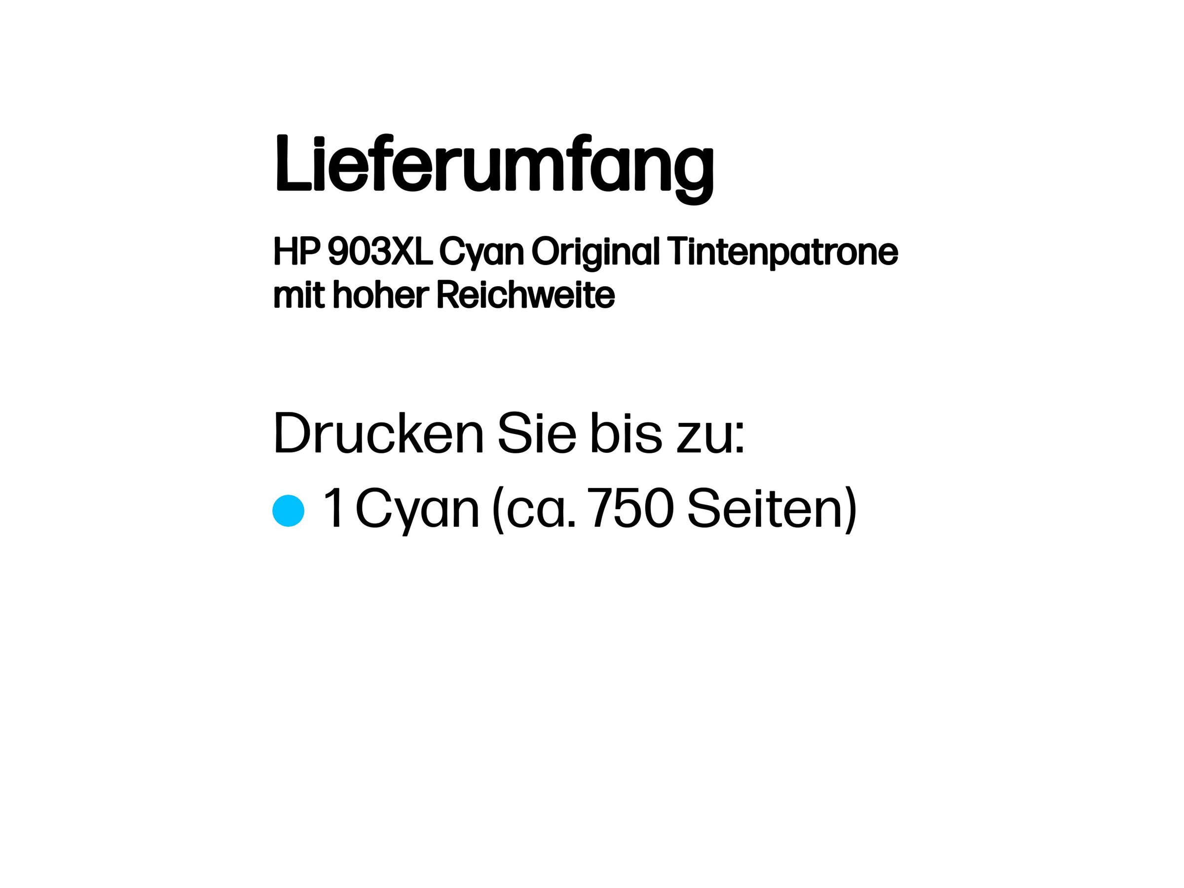 HP 903XL - 8.5 ml - Hohe Ergiebigkeit - Cyan