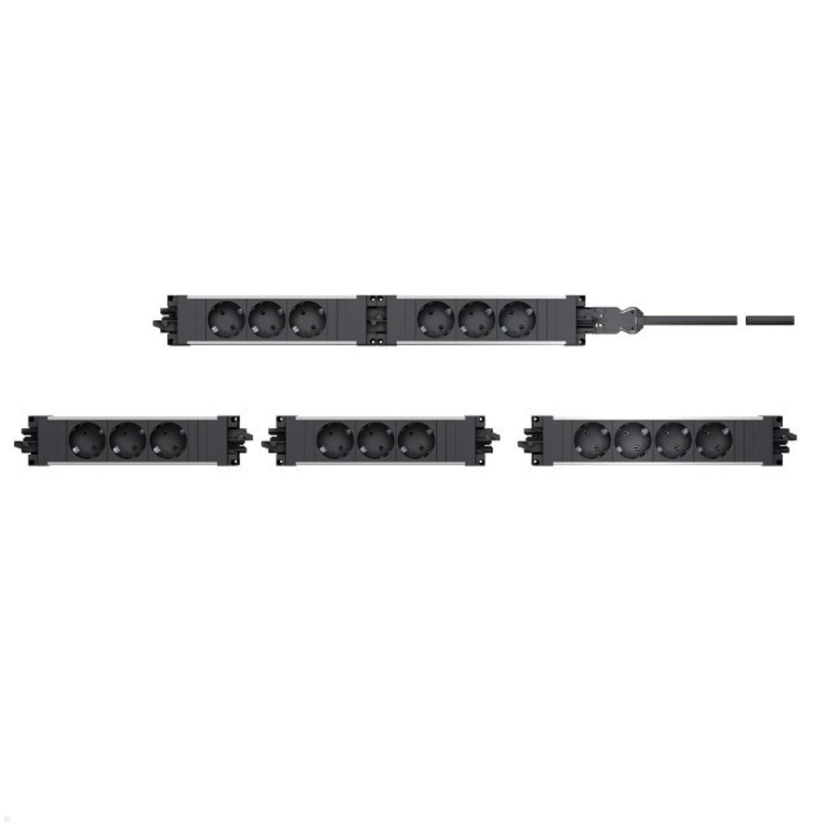 Bachmann STEP BASE - Steckdosenleiste - Wechselstrom 250 V - Eingabe, Eingang GST18i3 - Ausgangsanschlüsse: 4 (power CEE 7/3)