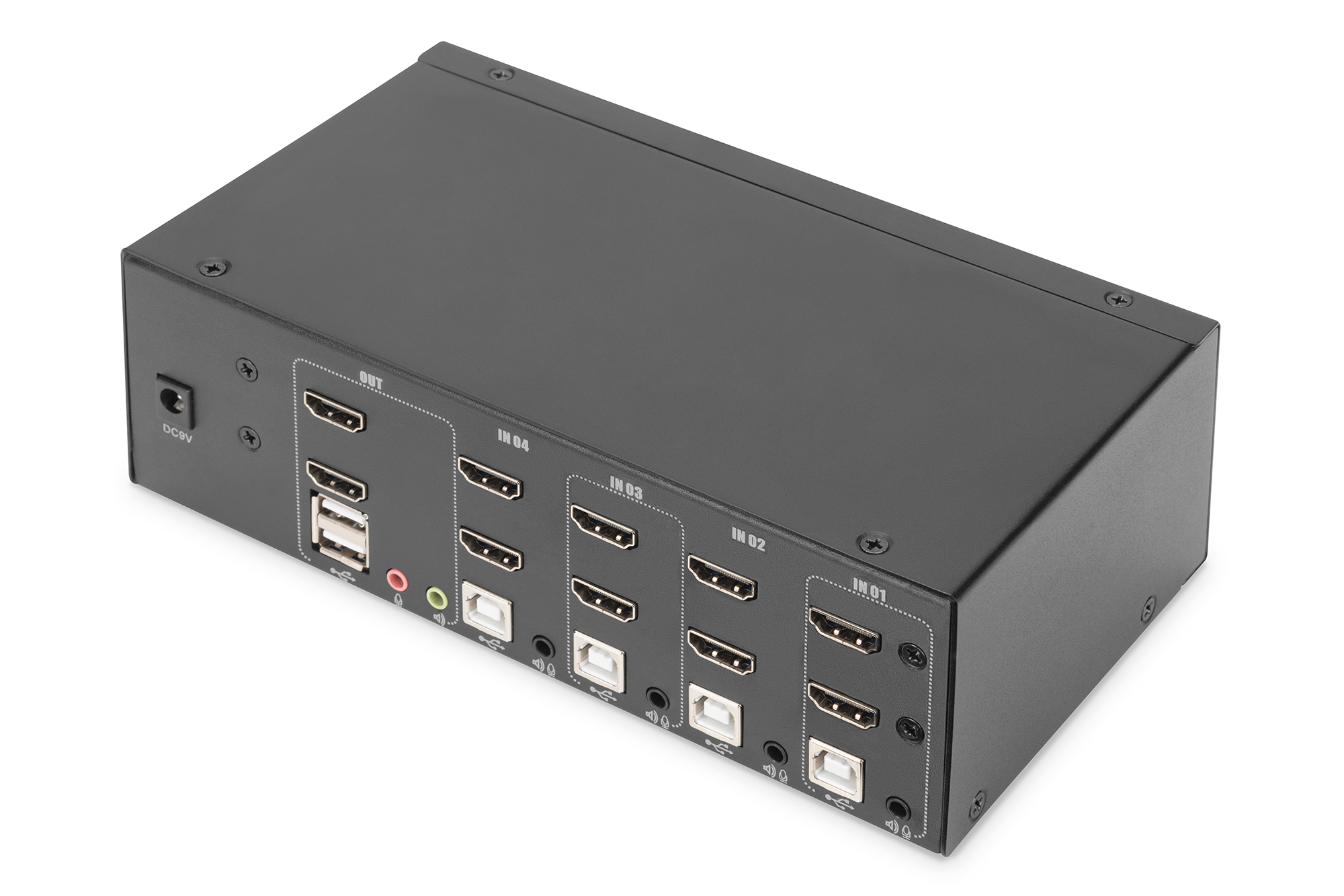 DIGITUS KVM-Switch, 4-Port, Dual-Display, 4K, HDMI®
