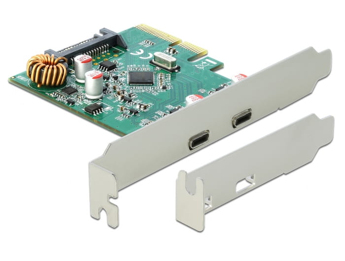 Delock PCI Express x4 Card to 2 x external SuperSpeed USB 10 Gbps (USB 3.1 Gen 2)
