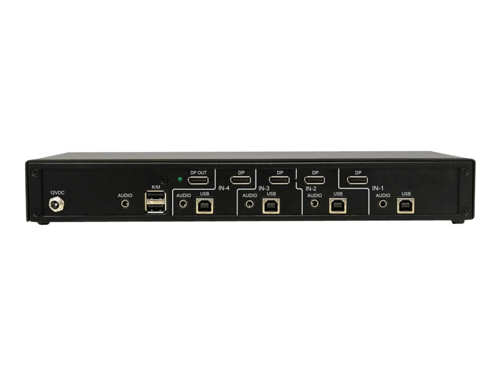 Tripp Secure KVM Switch, 4-Port, Single Head, DisplayPort to DisplayPort, 4K, NIAP PP4.0, Audio, TAA