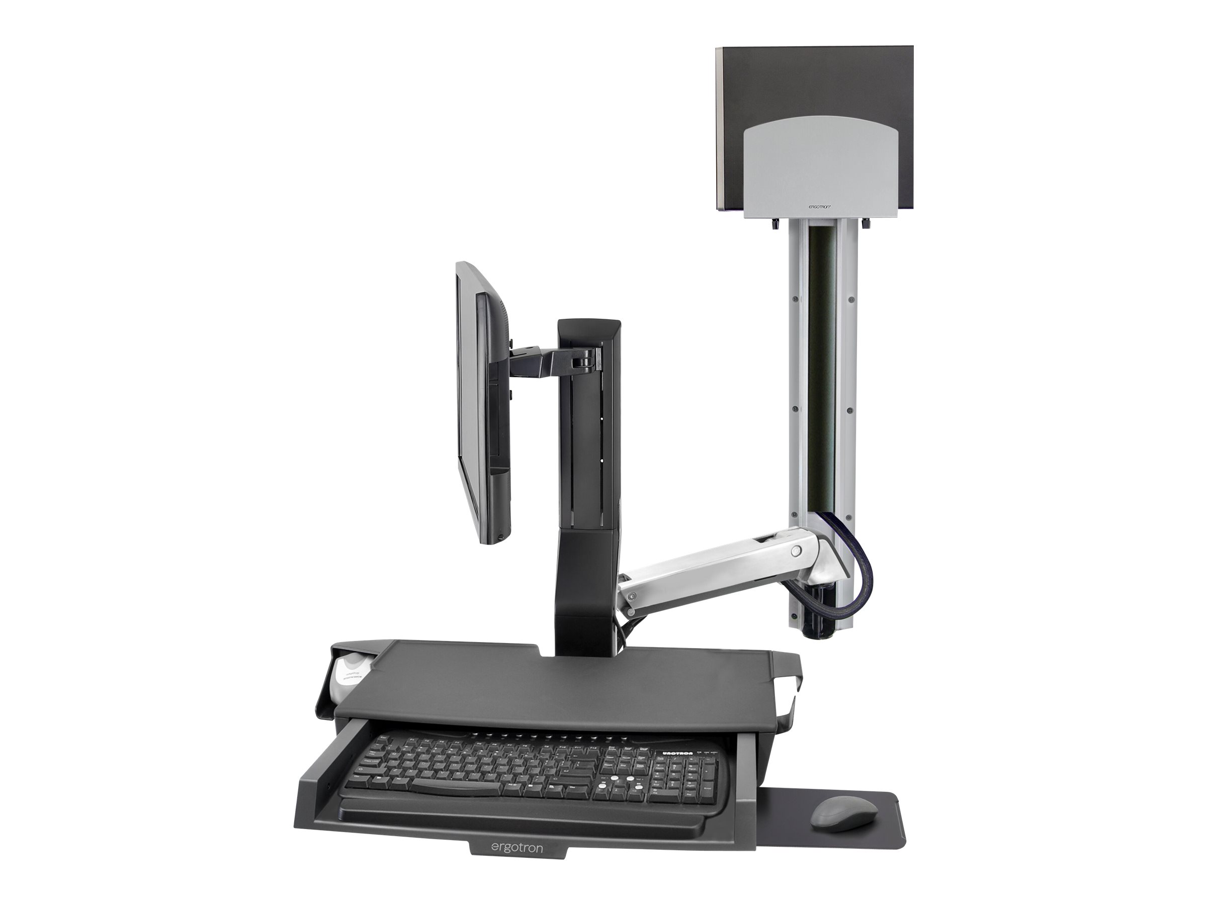 Ergotron SV Combo System with Worksurface & Pan, Medium CPU Holder - Befestigungskit (CPU-Halter, Handgelenkkissen, Wandmontagehalterung, Schienenmontage Halterungsset, Mausablage zum Herausziehen, Monitorhalterung, Ablage für Barcode-Scanner und Maus, Ergotron SV Combo System with Worksurface & Pan, Medium CPU Holder - Befestigungskit (CPU-Halter, Handgelenkkissen, Wandmontagehalterung, Schienenmontage Halterungsset, Mausablage zum Herausziehen, Monitorhalterung, Ablage für Barcode-Scanner und Maus,