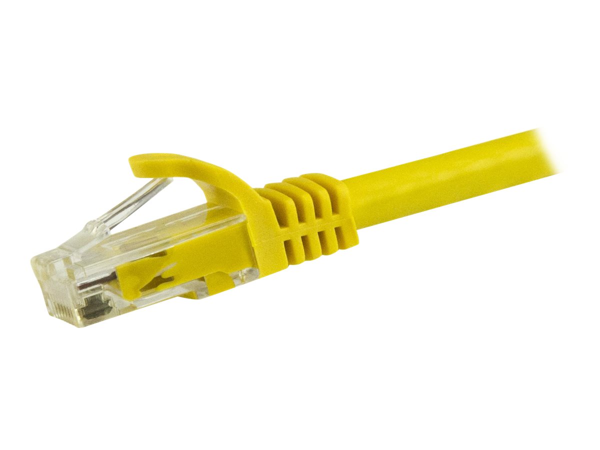 StarTech.com 15m CAT6 Ethernet Cable, 10 Gigabit Snagless RJ45 650MHz 100W PoE Patch Cord, CAT 6 10GbE UTP Network Cable w/Strain Relief, Yellow, Wiring is UL Certified/TIA - Category 6 - 24AWG (N6PATC15MYL)