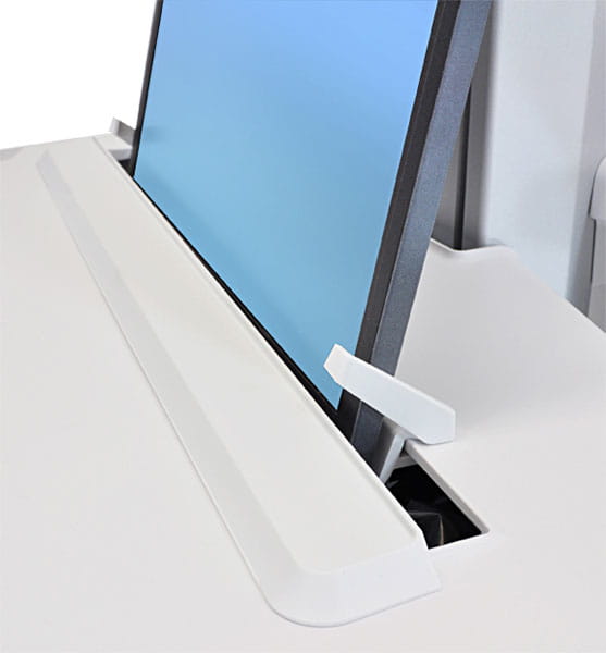 Ergotron Wagen (nur Laden) - offene Architektur - für Notebook/Tastatur/Maus - medizinisch - Aluminium, verzinker Stahl, hochwertiger Kunststoff - Grau, weiß, Polished Aluminum - Bildschirmgröße: bis zu 43,9 cm (17,3" Breitbild)