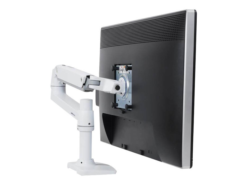 Ergotron LX - Befestigungskit (Gelenkarm, Spannbefestigung für Tisch, Stange, Erweiterungshalterung) - für LCD-Display - Aluminium, Stahl - weiß - Bildschirmgröße: bis zu 86,4 cm (bis zu 34 Zoll)
