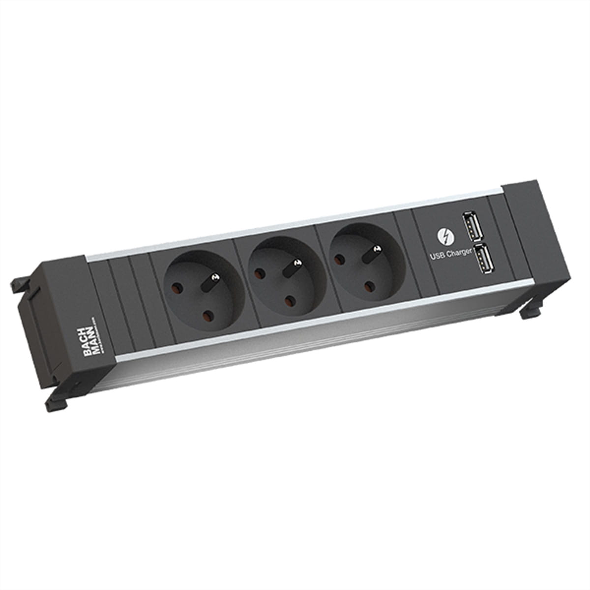Bachmann POWER FRAME - Steckdosenleiste - Eingabe, Eingang GST18i3 - Ausgangsanschlüsse: 3 (USB, 3 x French / UTE)