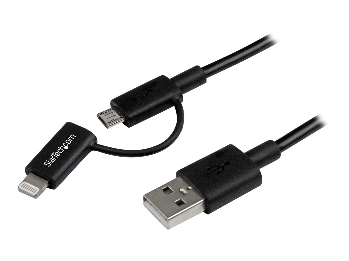 StarTech.com 1m Apple Lightning oder Micro USB auf USB Kabel