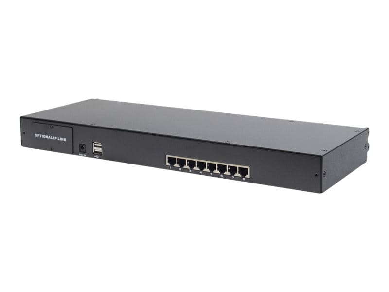 DIGITUS 17" LCD KVM Konsole, 8-Port CAT 5, deutsche Tastatur