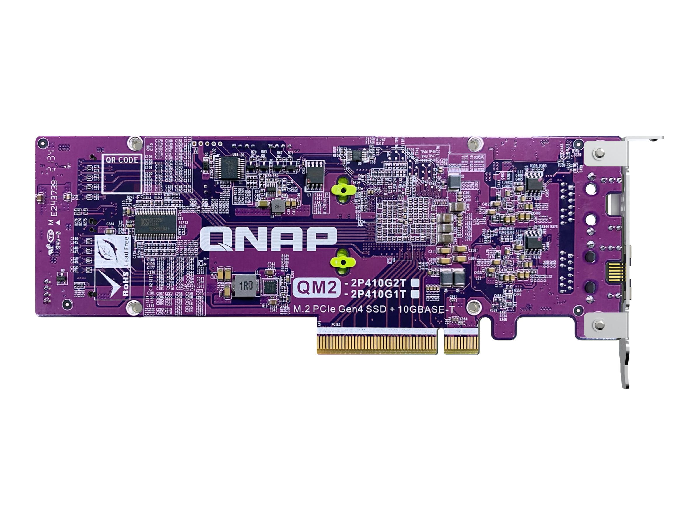 QNAP QM2-2P410G1T - Speicher-Controller mit 10GBASE-T Port - M.2 - PCIe 4.0 x4 (NVMe)
