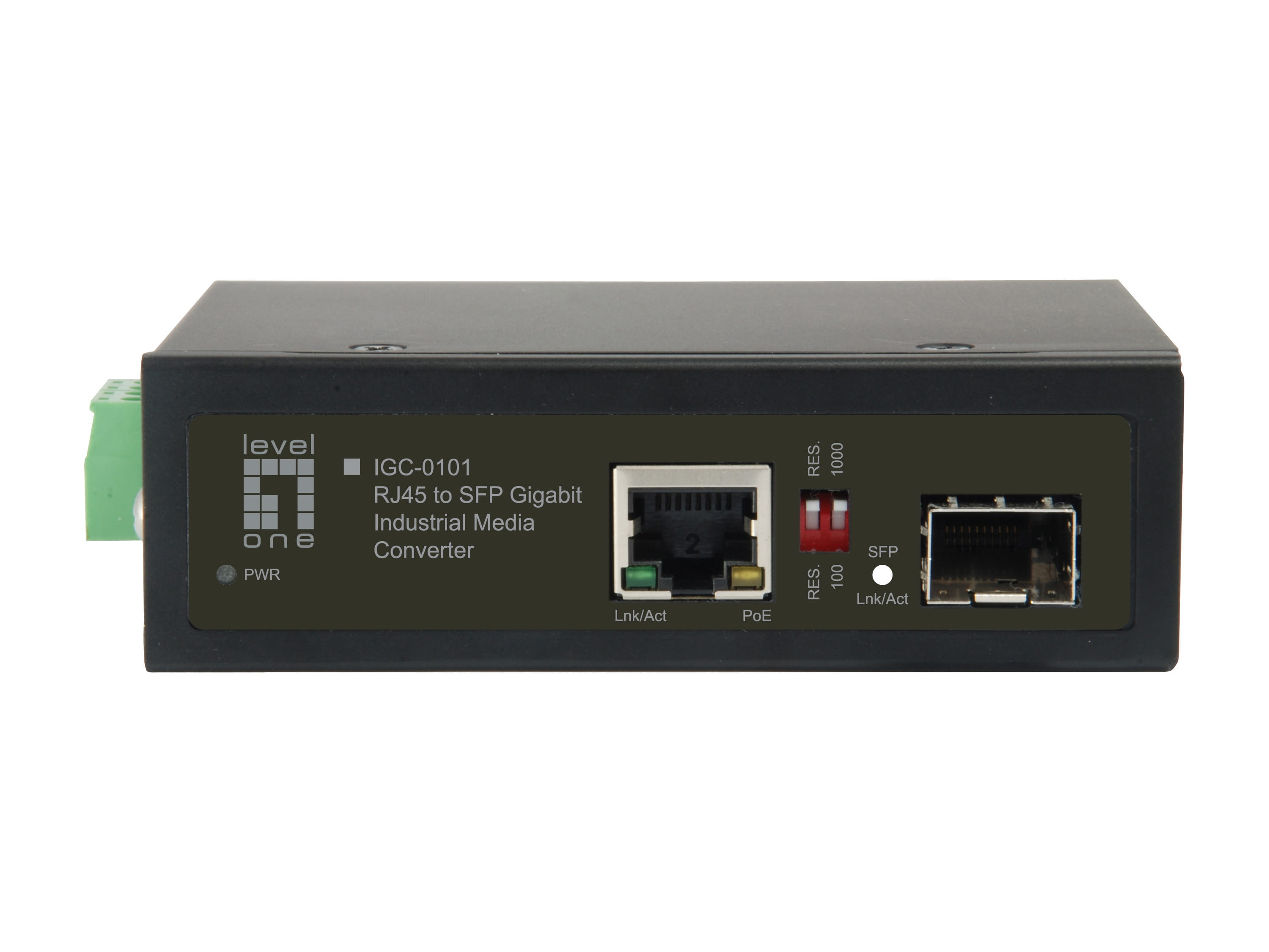 LevelOne IGC-0101 - Medienkonverter - 1GbE - 10Base-T, 100Base-TX, 1000Base-T, 1000Base-X - RJ-45 / SFP (mini-GBIC)