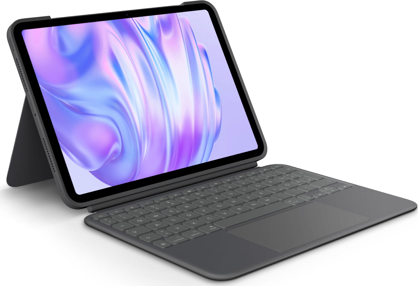 Logitech Combo Touch - Tastatur und Foliohülle - mit Trackpad - hinterleuchtet - Apple Smart connector - QWERTZ - Deutsch - Graphite - für Apple 11-inch iPad Pro (M4)