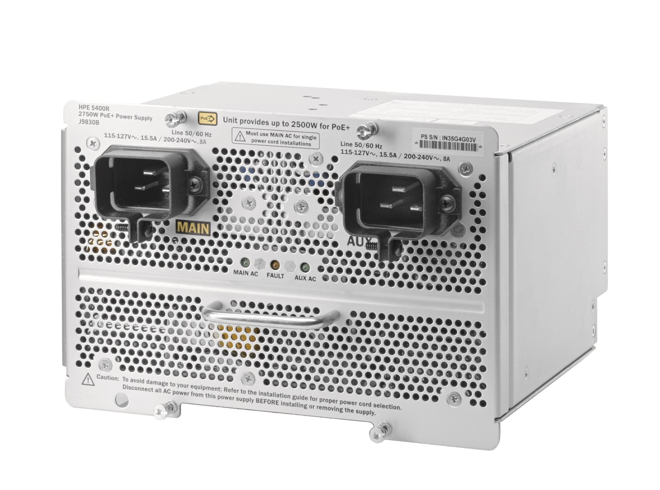 HPE Aruba - Netzteil (Plug-In-Modul) - 2750 Watt